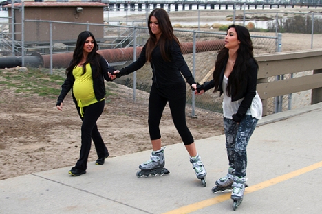 kardashian rollerskate rollerblade inline fitness famous celebrity